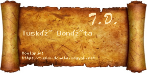 Tuskó Donáta névjegykártya